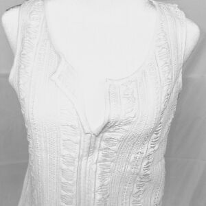 White Lightweight Summer Sleeveless Sweater by sanctuary (XS)